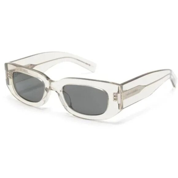 NEW SAINT LAURENT SUNGLASSES UNISEX CLEAR GRAY SUNLASSES SAINT LAURENT